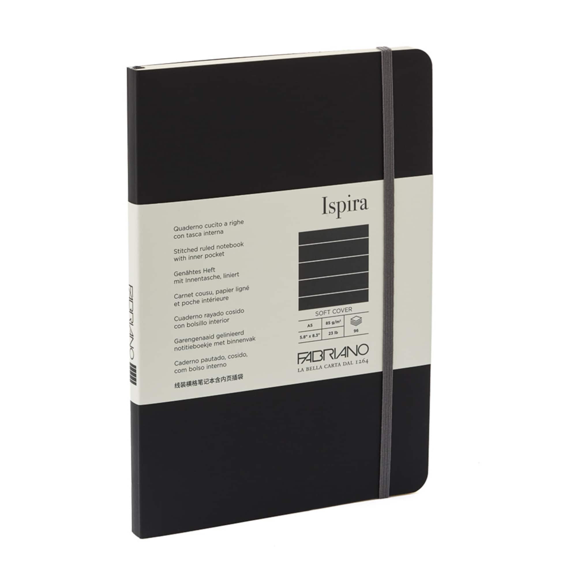 Fabriano® Ispira Black Soft-Cover Notebook